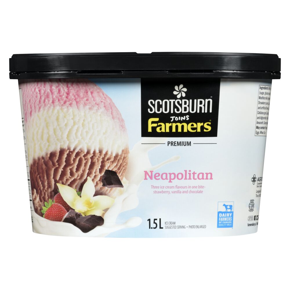 Scotsburn Joins Farmers Neapolitan Premium Ice Cream 1.5L