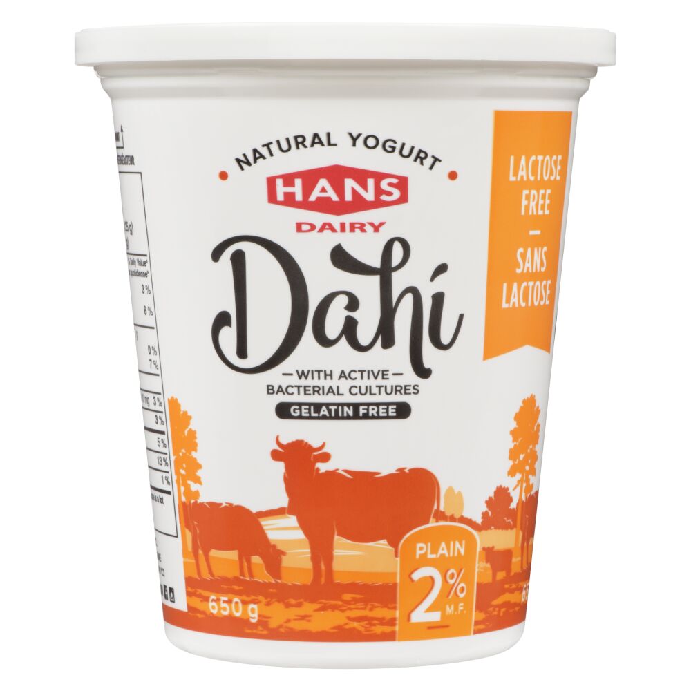 Hans Dairy Lactose Free Dahi Natural Yogurt 2% M.F. 650g