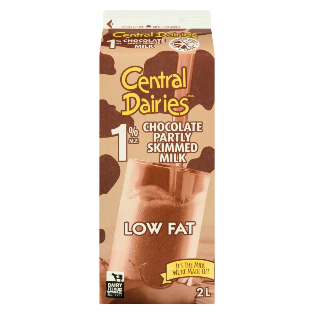 Central Dairies Partly Skimmed Chocolate Milk 1% M.F. 2L