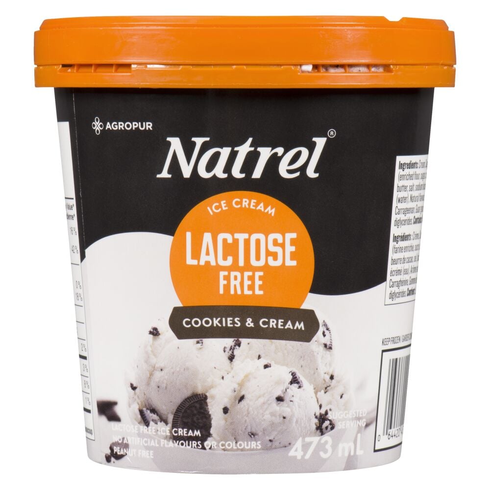 Natrel Lactose Free Cookies & Cream Ice Cream 473ml