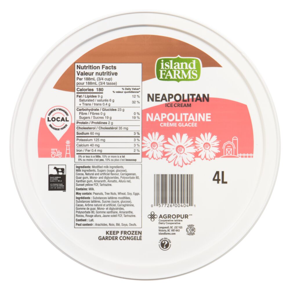 Island Farms Neapolitan Ice Cream 4L