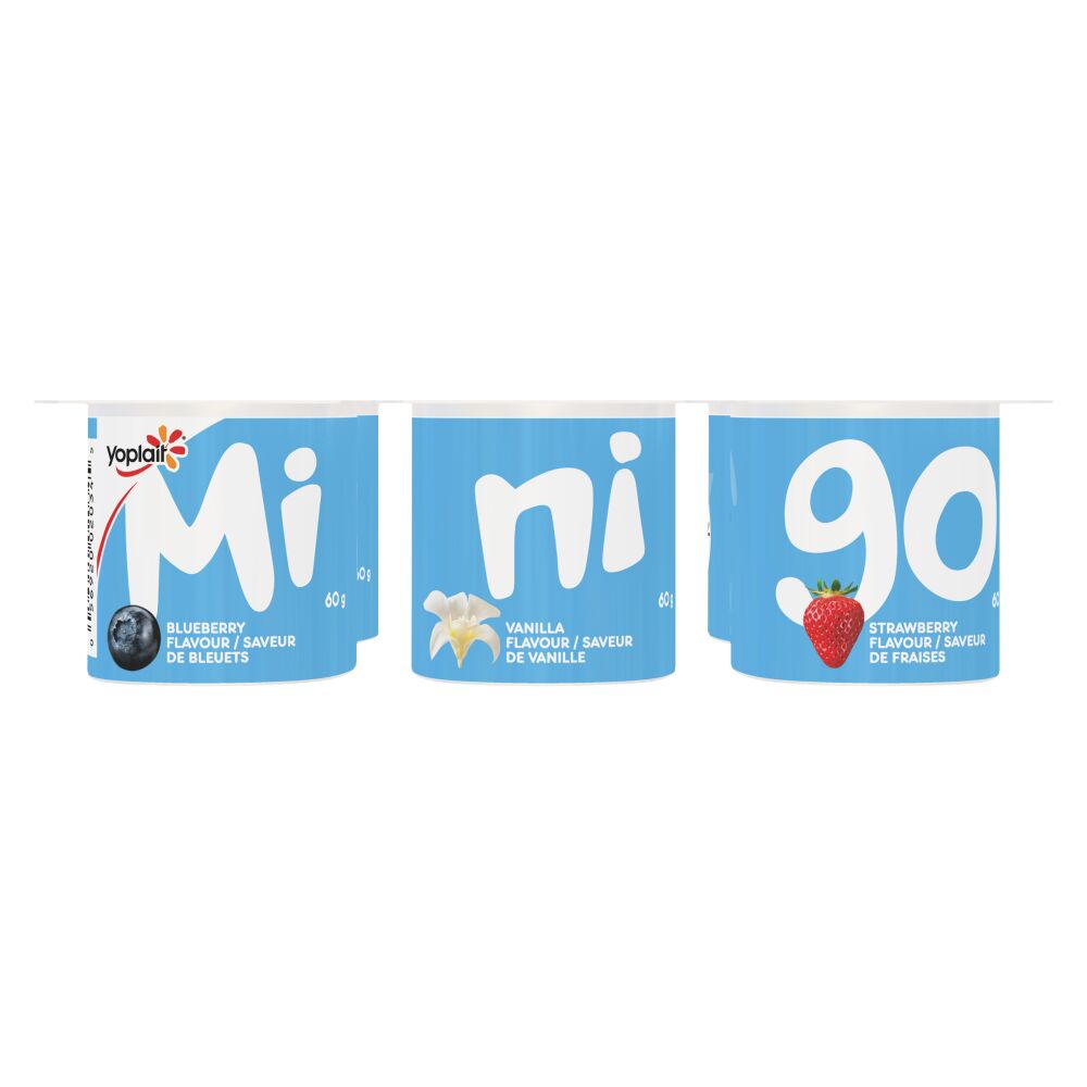 Minigo Strawberry, Vanilla And Blueberry, Fresh Cheese 6x60g