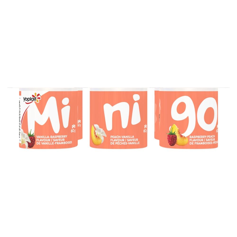 Minigo Duo Raspberry-Peach, Peach-Vanilla And Vanilla-Raspberry Fresh Cheese 6x60g