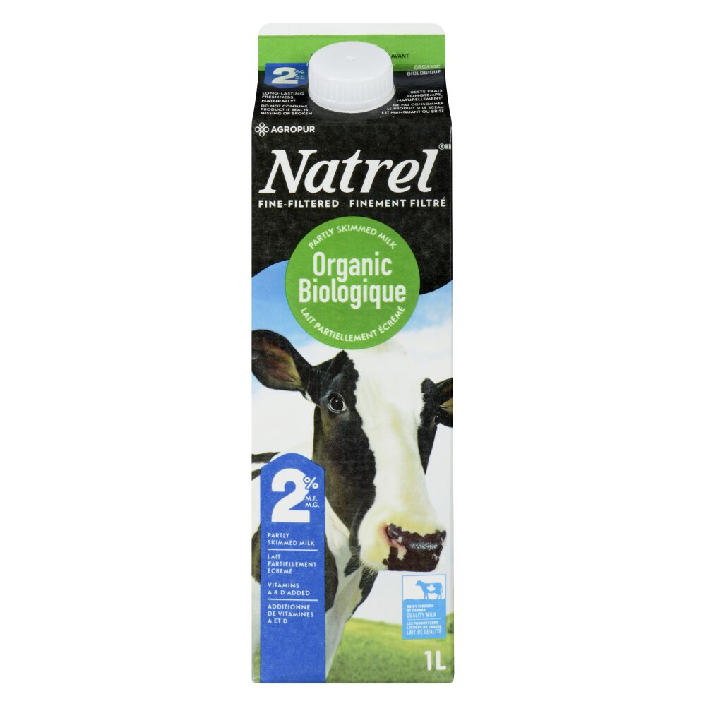 Natrel Organic Fine-Filtered Partly Skimmed Milk 2% M.F. 1L