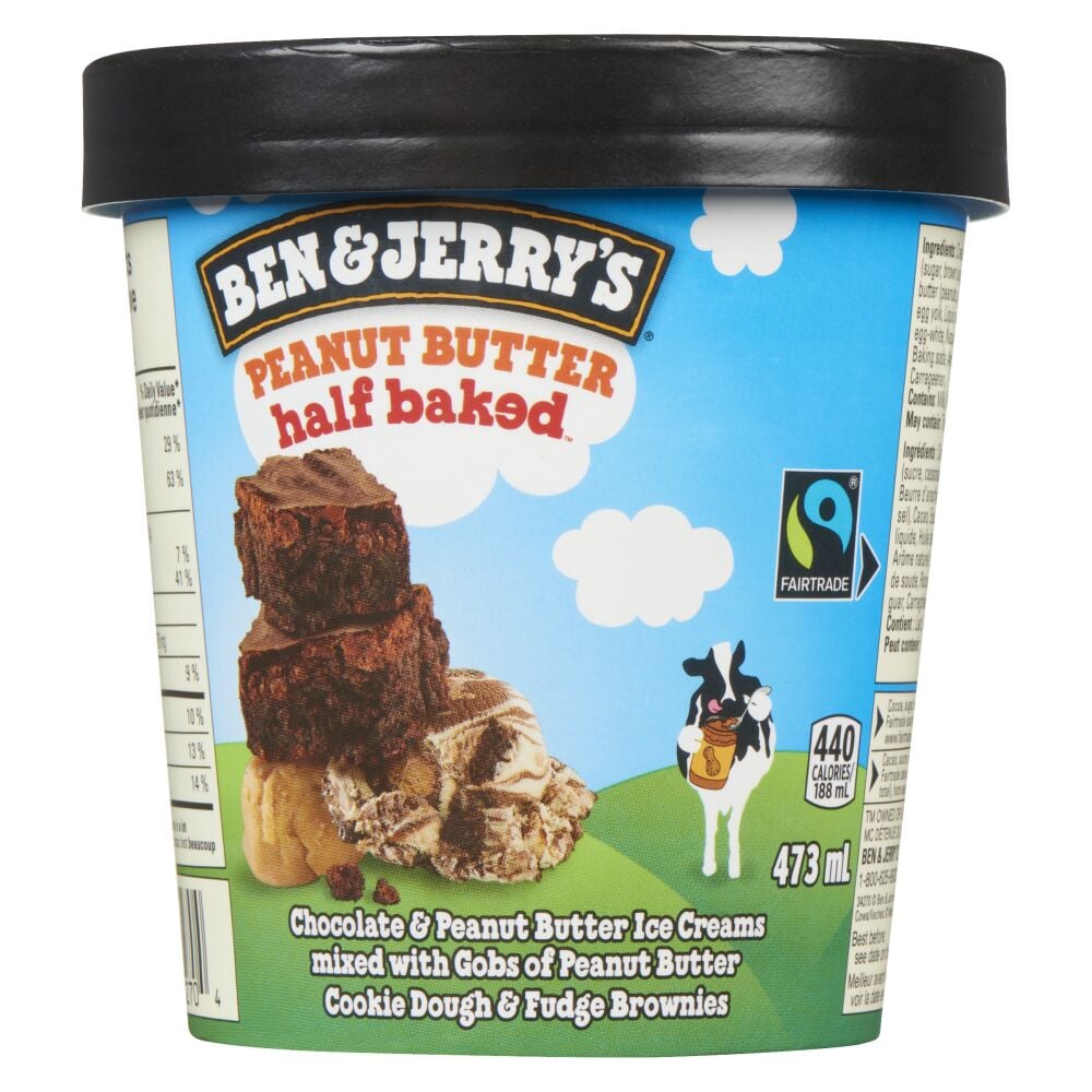 Ben & Jerry's Peanut Butter Half Baked Ice Cream 473ml