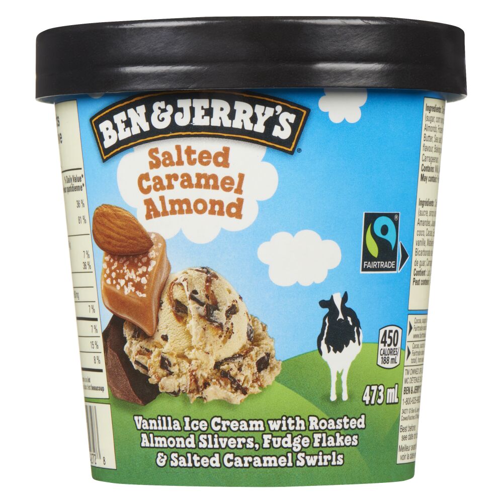 Ben & Jerry's Salted Caramel Almond Ice Cream 473ml