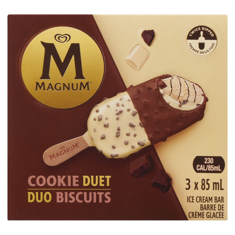 Magnum Cookie Duet Ice Cream Bars 3x85ml