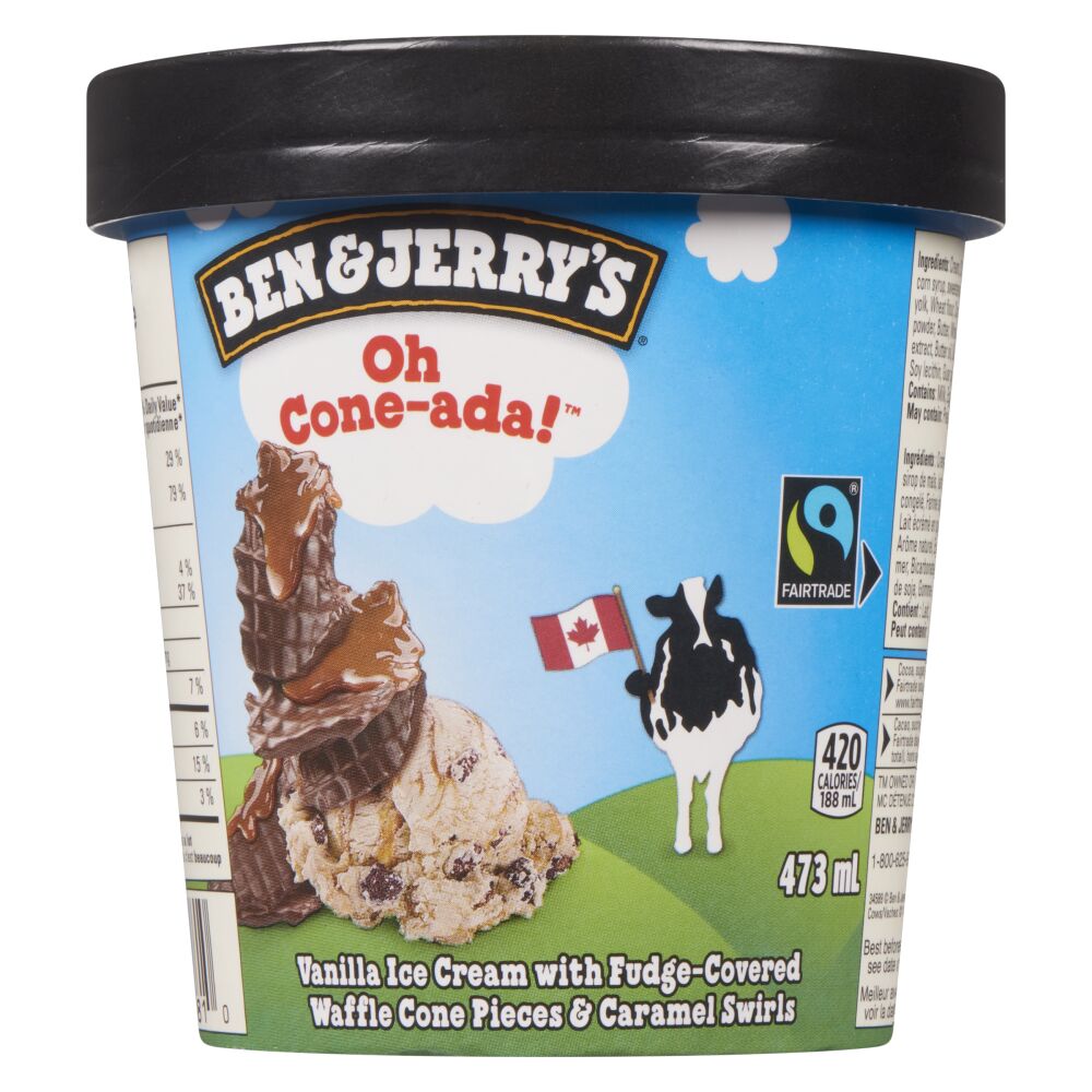 Ben & Jerry's Oh Cone-Ada! Ice Cream 473ml