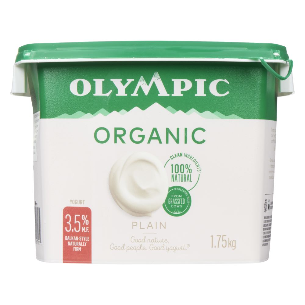 Olympic Organic Plain Balkan-Style Yogurt 3.5% M.F. 1.75kg