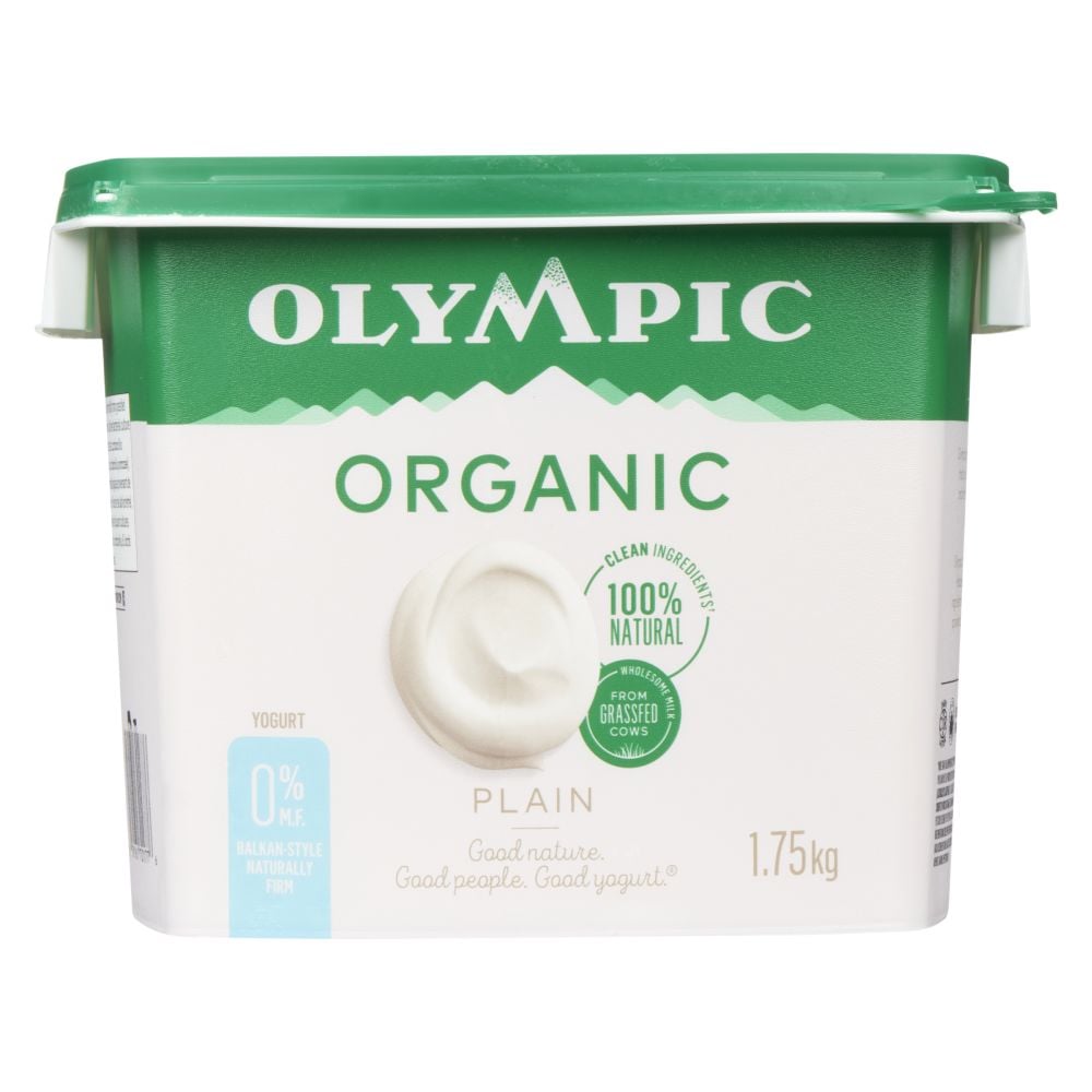 Olympic Organic Plain Balkan Style Yogurt 0% M.F. 1.75kg