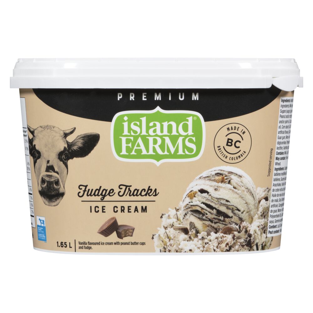 Island Farms Fudge Tracks Premium Ice Cream 1.65L