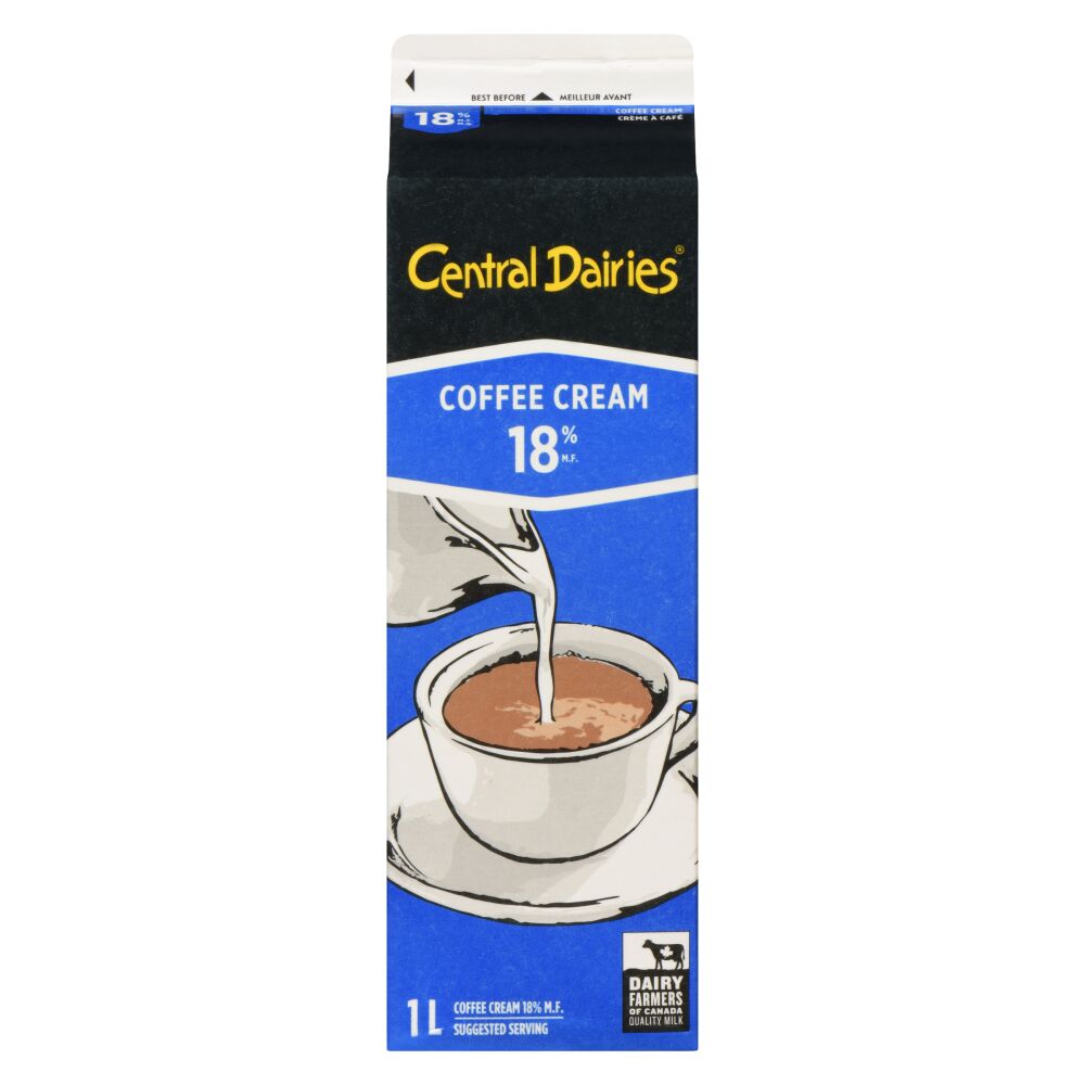 Central Dairies Coffee Cream 18% M.F. 1L