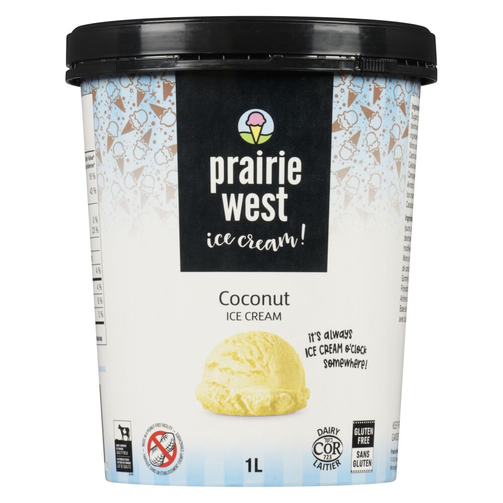 Prairie West Ice Cream! Coconut Ice Cream 1L