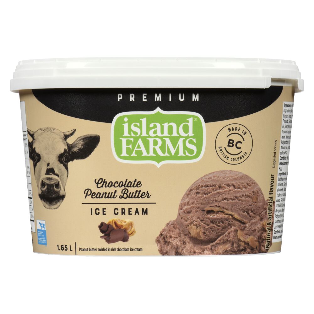 Island Farms Chocolate Peanut Butter Premium Ice Cream 1.65L