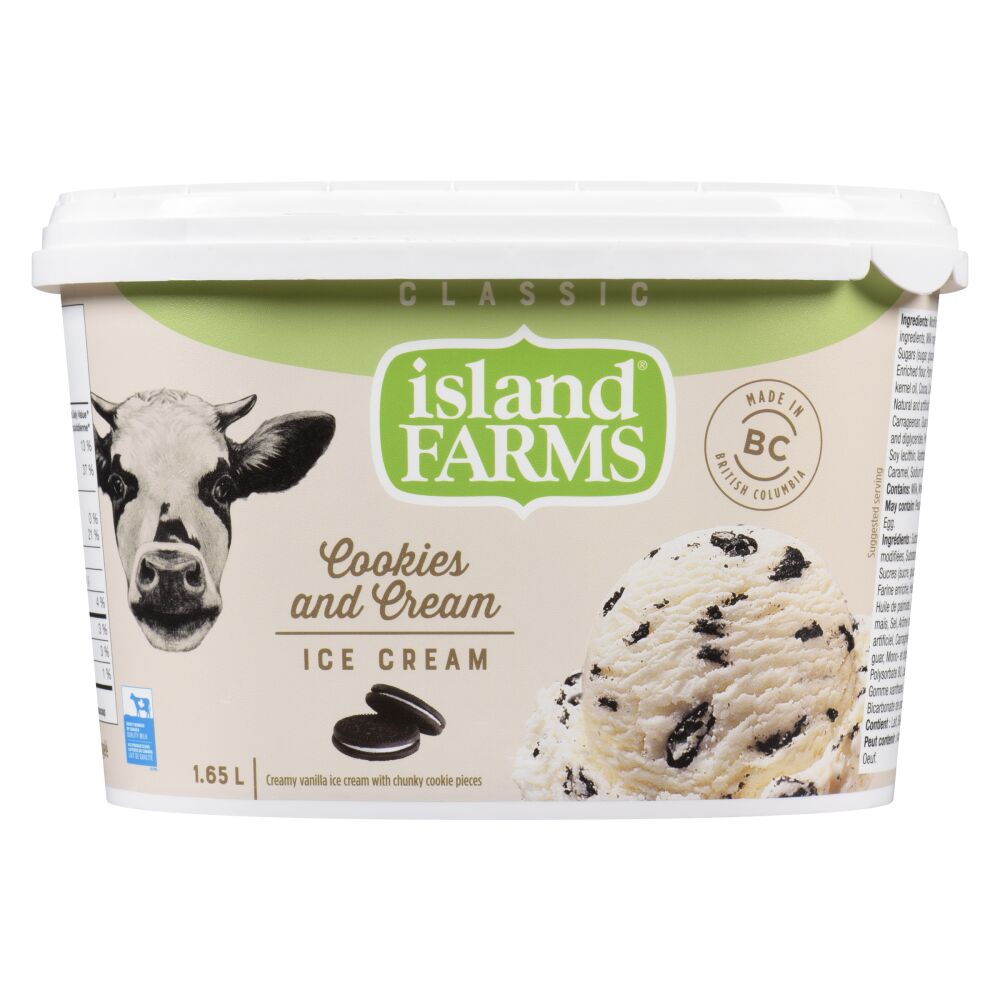 Island Farms Cookies And Cream Classic Ice Cream 1.65L