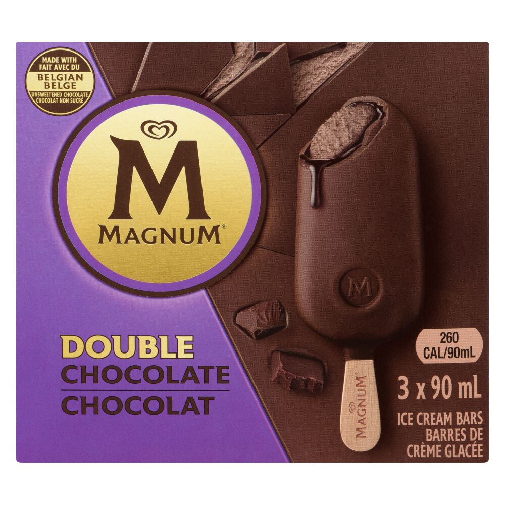 Magnum Double Chocolate Ice Cream Bars 3X90ml