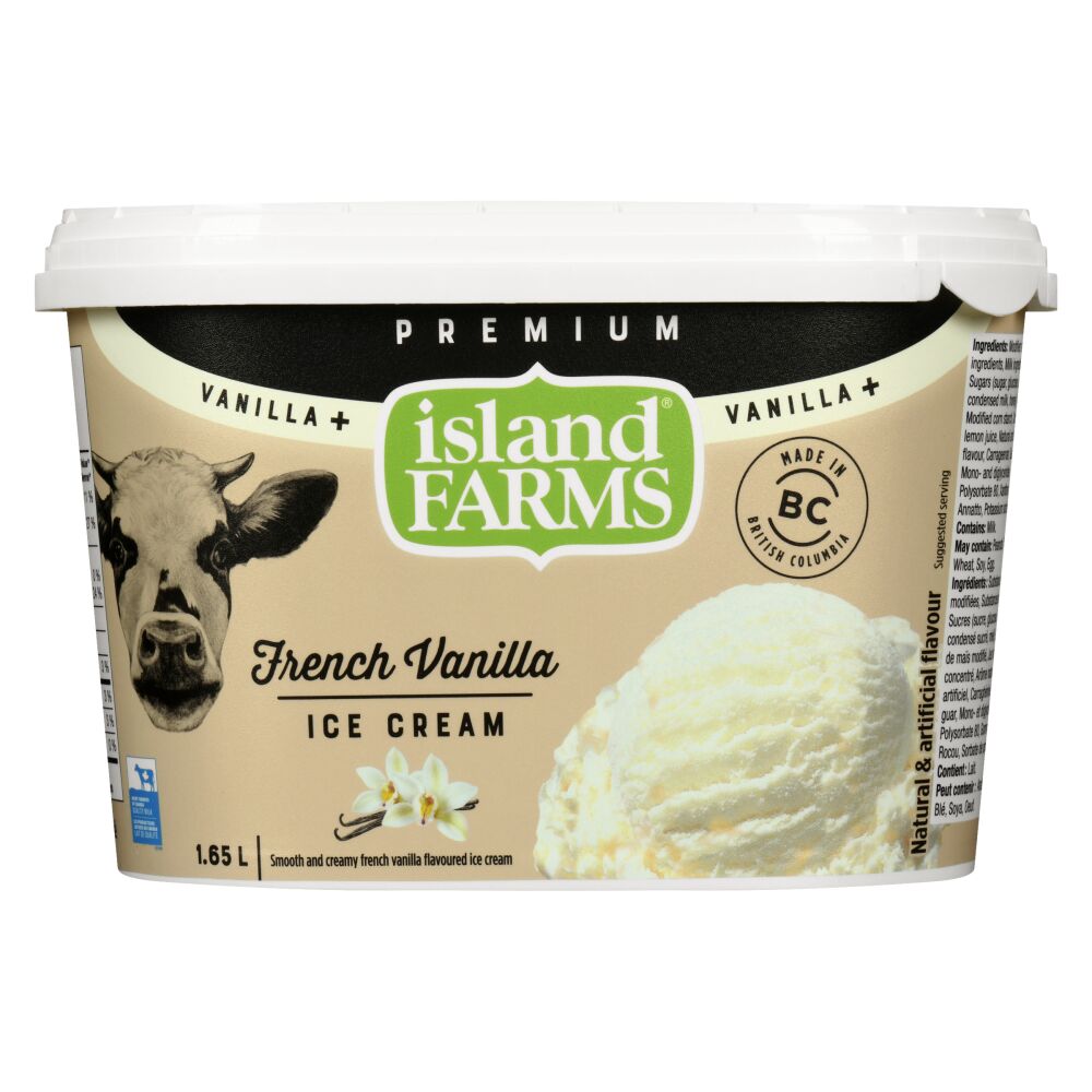 Island Farms Vanilla+ French Vanilla Premium Ice Cream 1.65L