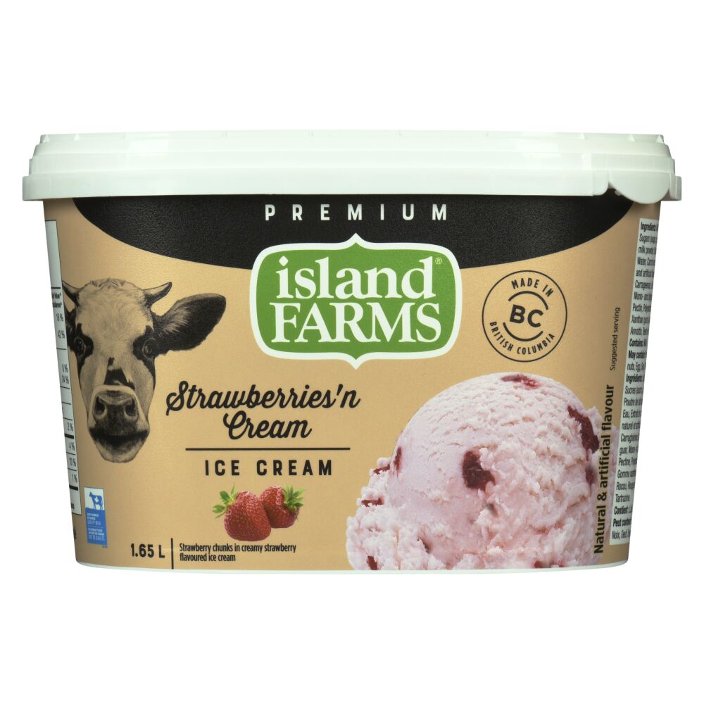 Island Farms Country Cream Strawberries N' Cream Premium Ice Cream 1.65L