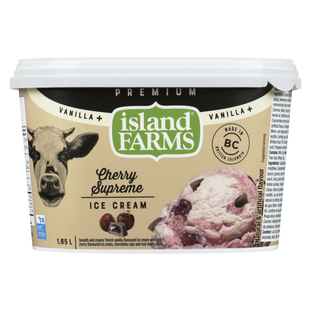 Island Farms Vanilla+ Cherry Supreme Ice Cream 1.65L