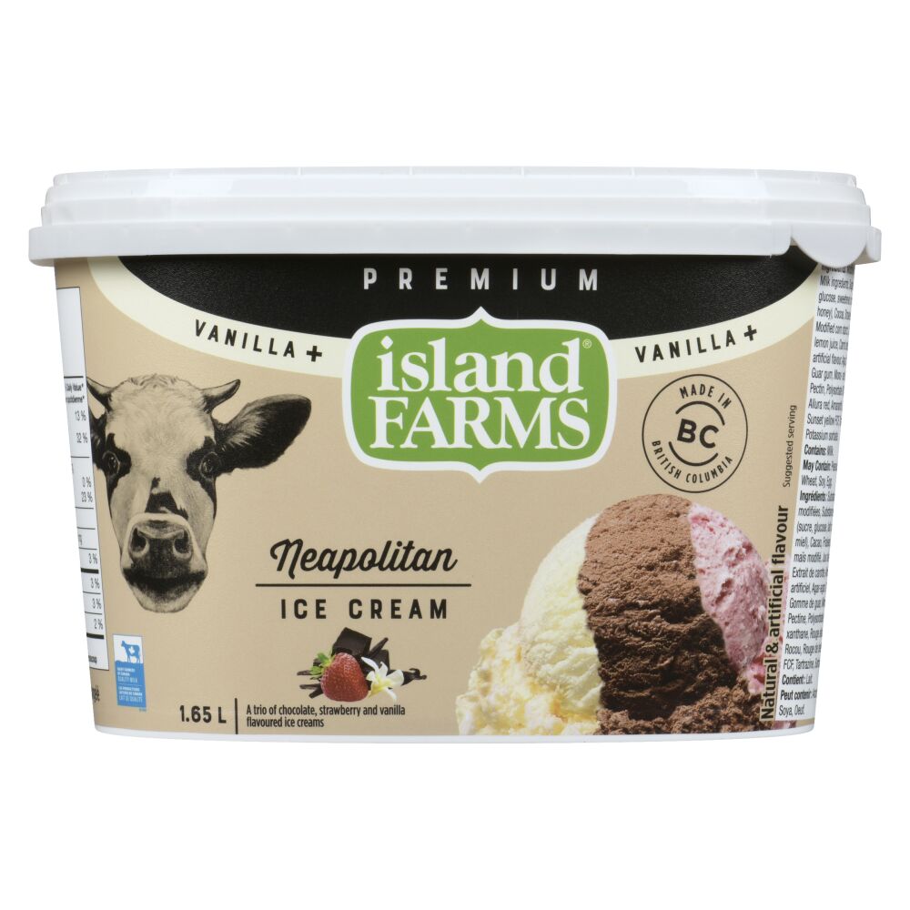 Island Farms Vanilla+ Neapolitan Premium Ice Cream 1.65L