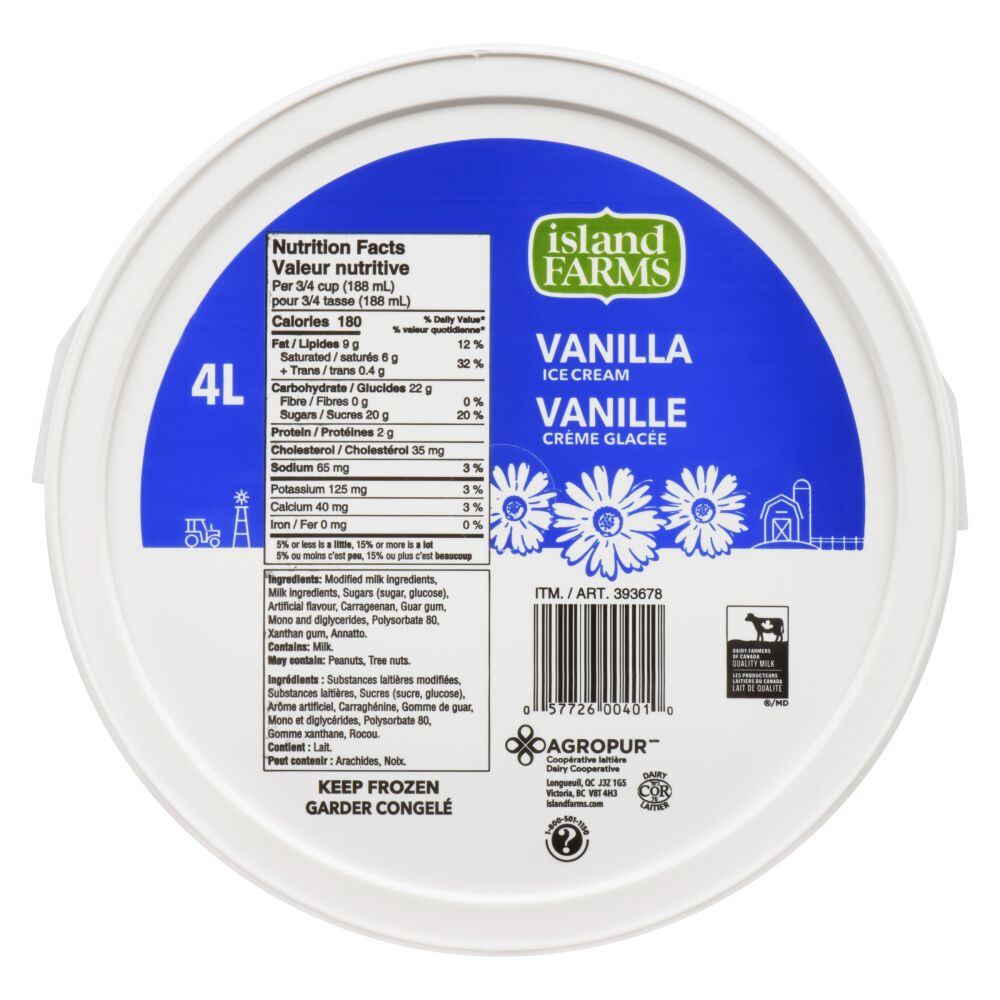 Island Farms Vanilla Ice Cream 4L