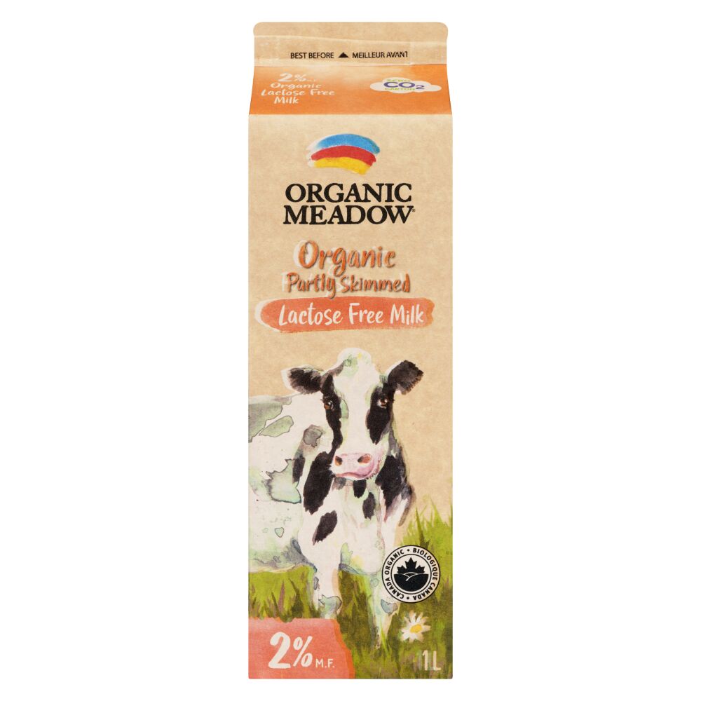Organic Meadow Organic Lactose Free Partly Skimmed Milk 2% M.F. 1L