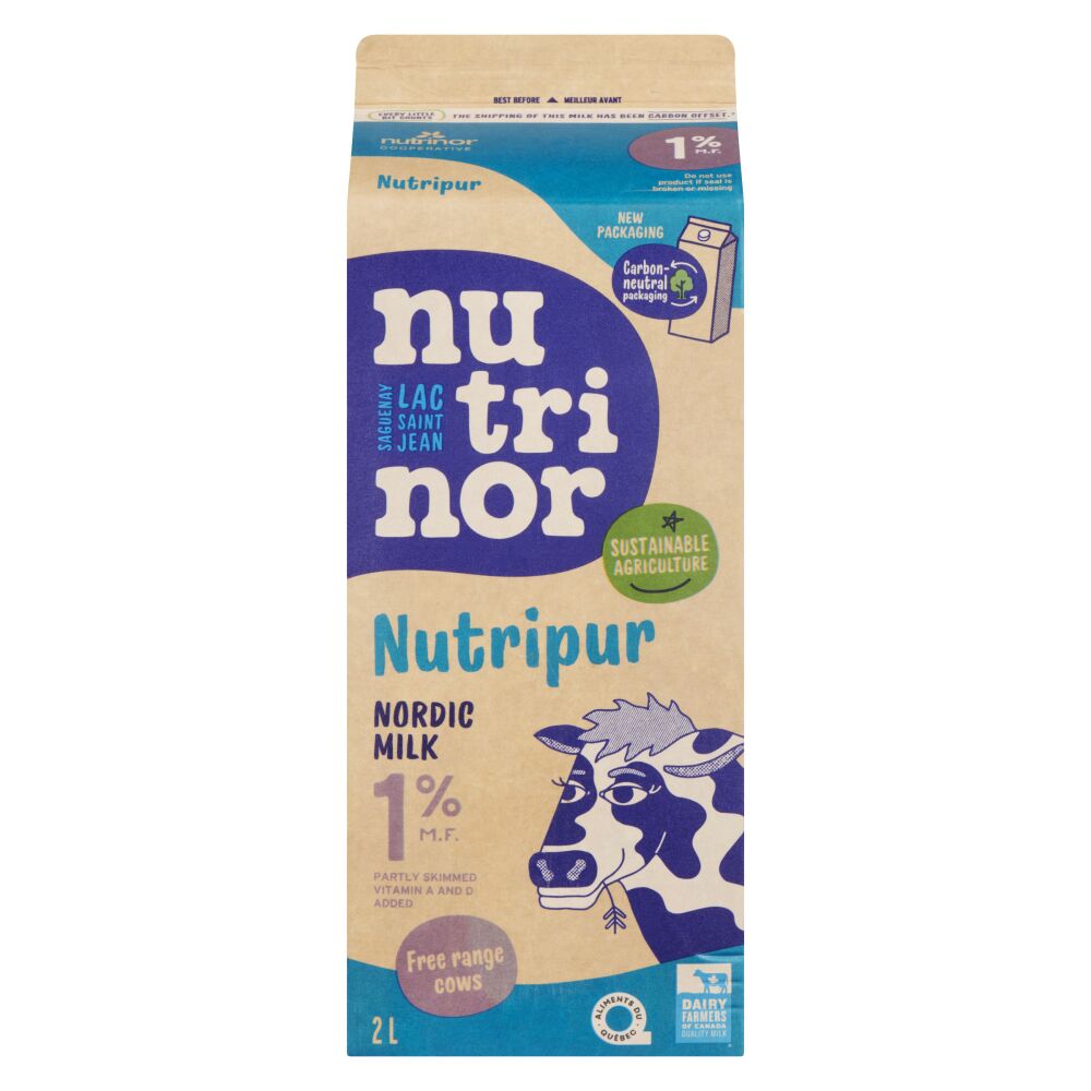 Nutrinor Nutripur Nordic Partly Skimmed Milk 1% M.F. 2L