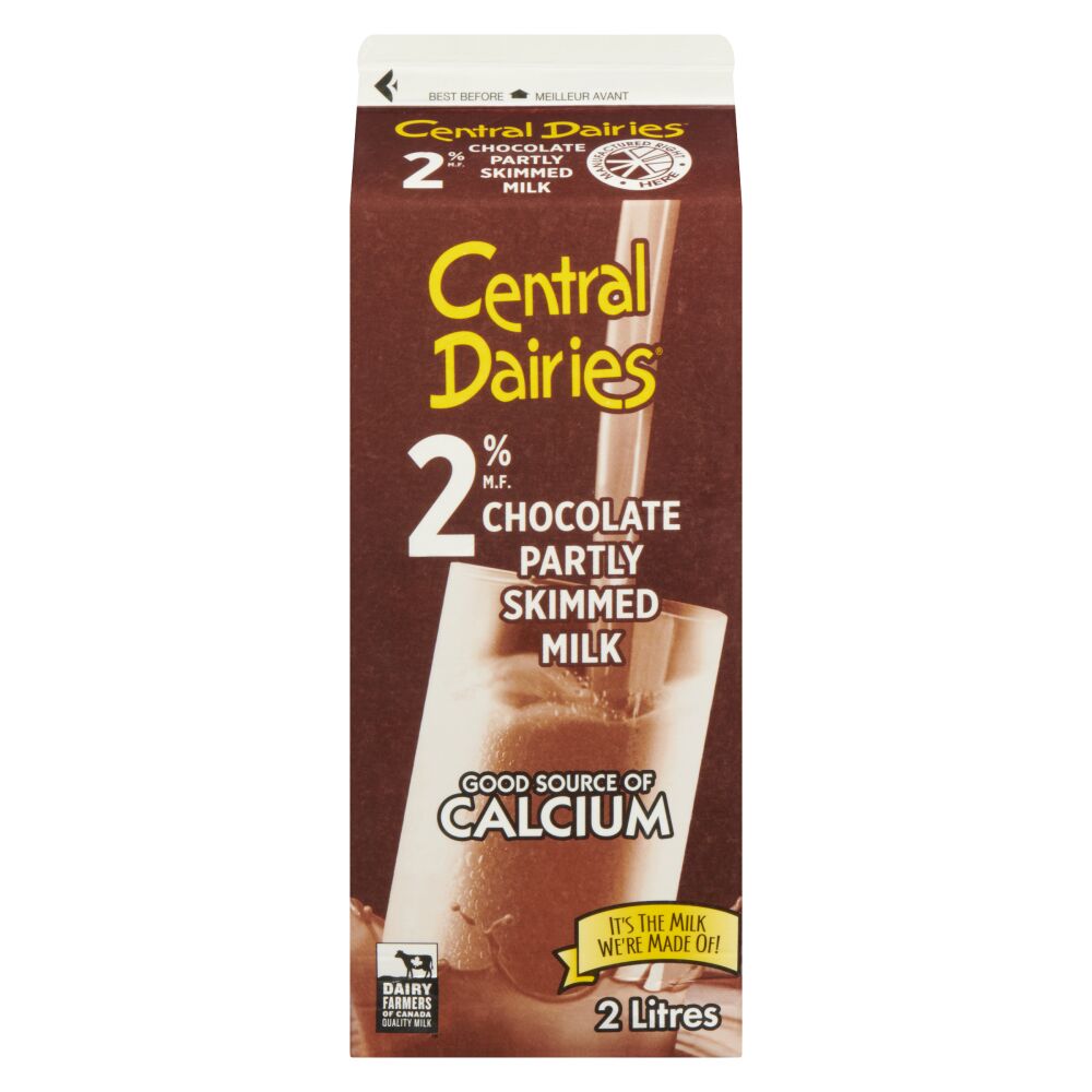 Central Dairies Partly Skimmed Chocolate Milk 2% M.F. 2L