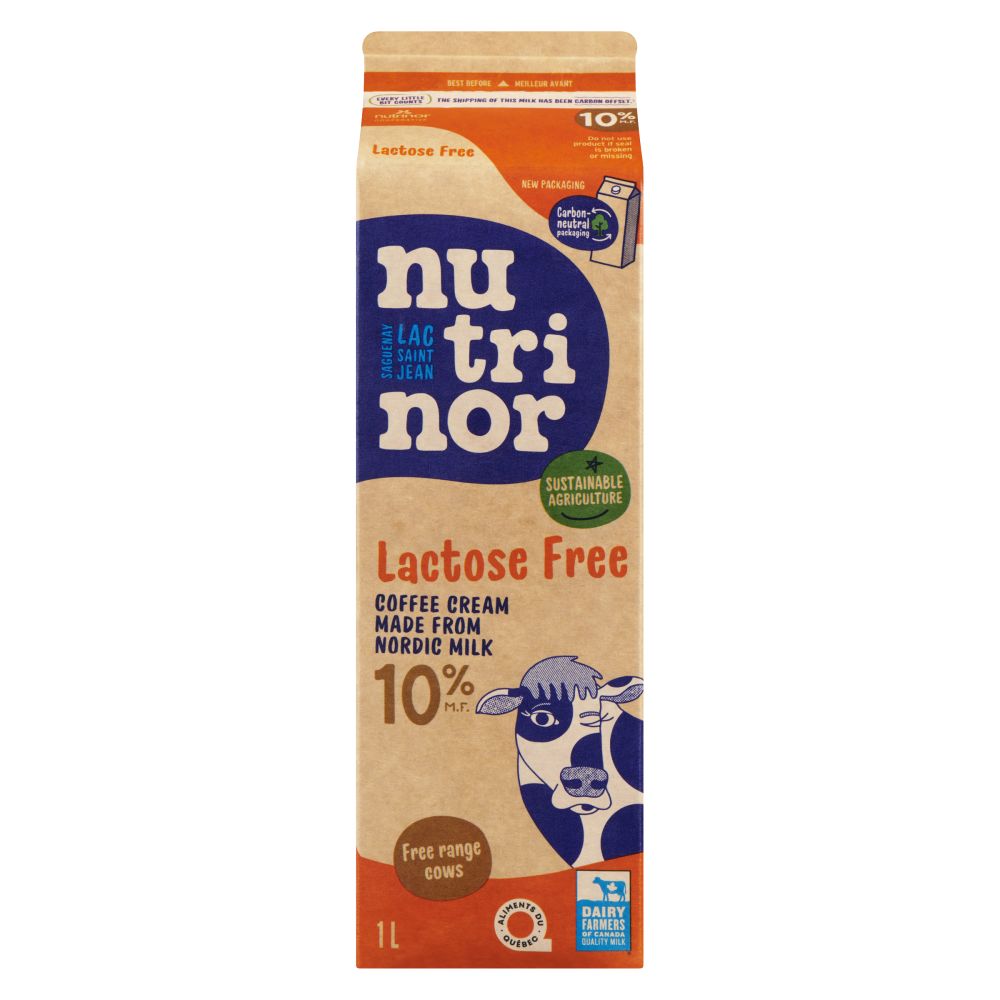 Nutrinor Lactose Free Nordic Coffee Cream 10% M.F. 1L