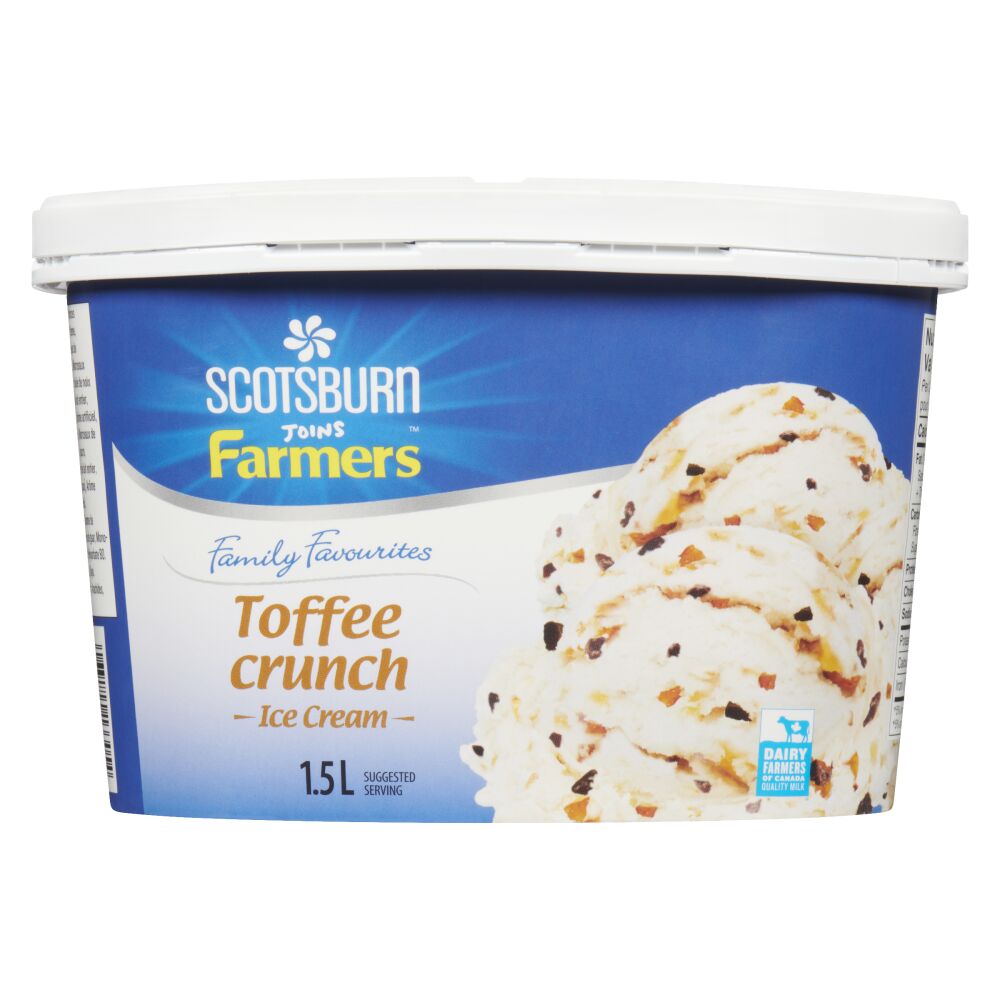 Scotsburn Joins Farmers Toffee Crunch Ice Cream 1.5L