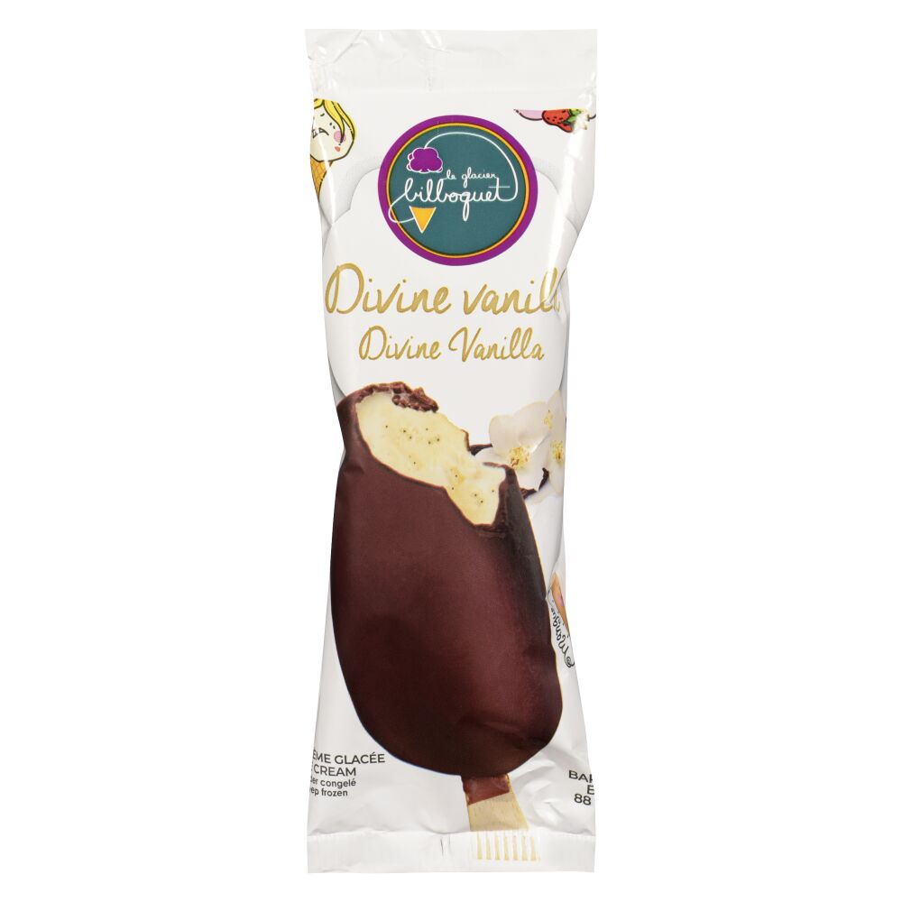 Le glacier bilboquet Divine Vanilla Ice cream Bars 88ml