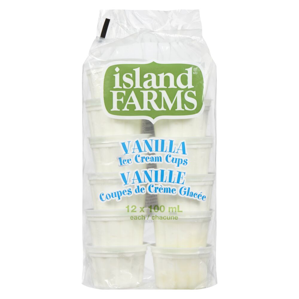 Island Farms Vanilla Ice Cream Cups 12x100ml