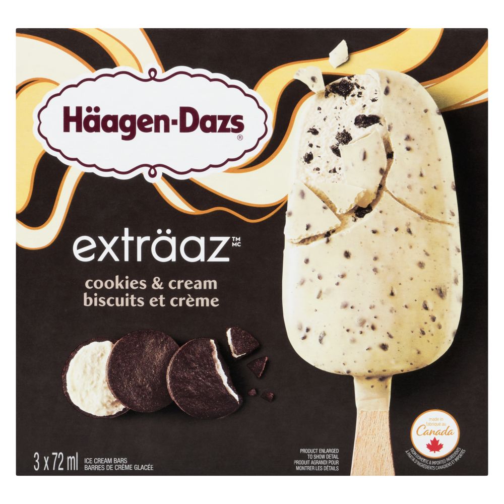 Häagen-Dazs Cookies & Cream Ice Cream Bars 3x72ml
