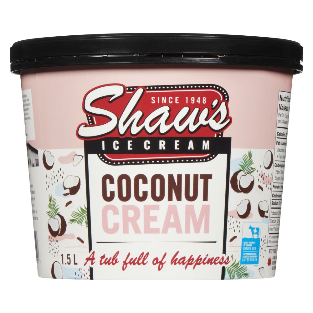 Shaw's Ice Cream Coconut Cream Ice Cream 1.5L