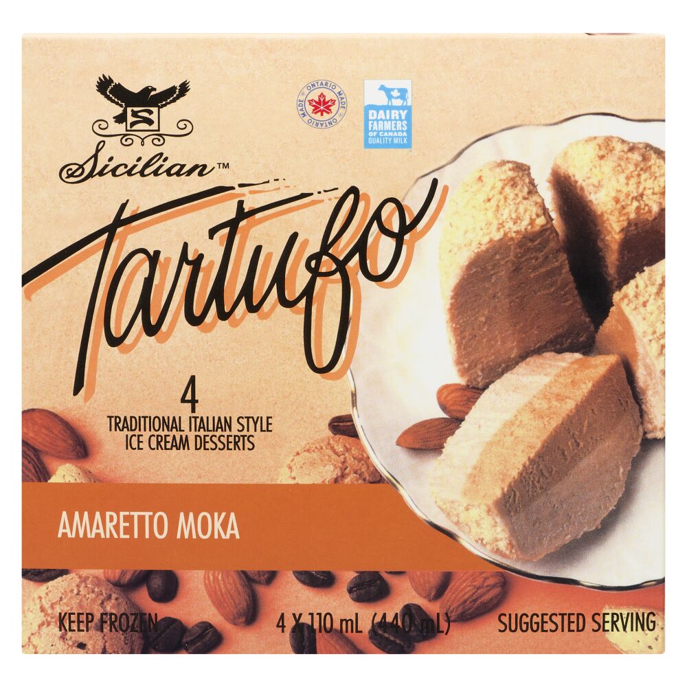 Sicilian Ice Cream Tartufo Amaretto Moka 4x110ml