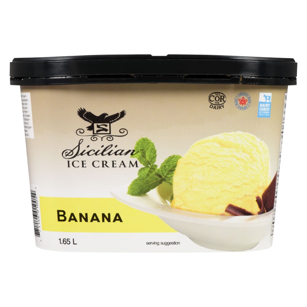 Sicilian Ice Cream Banana Ice Cream 1.65L