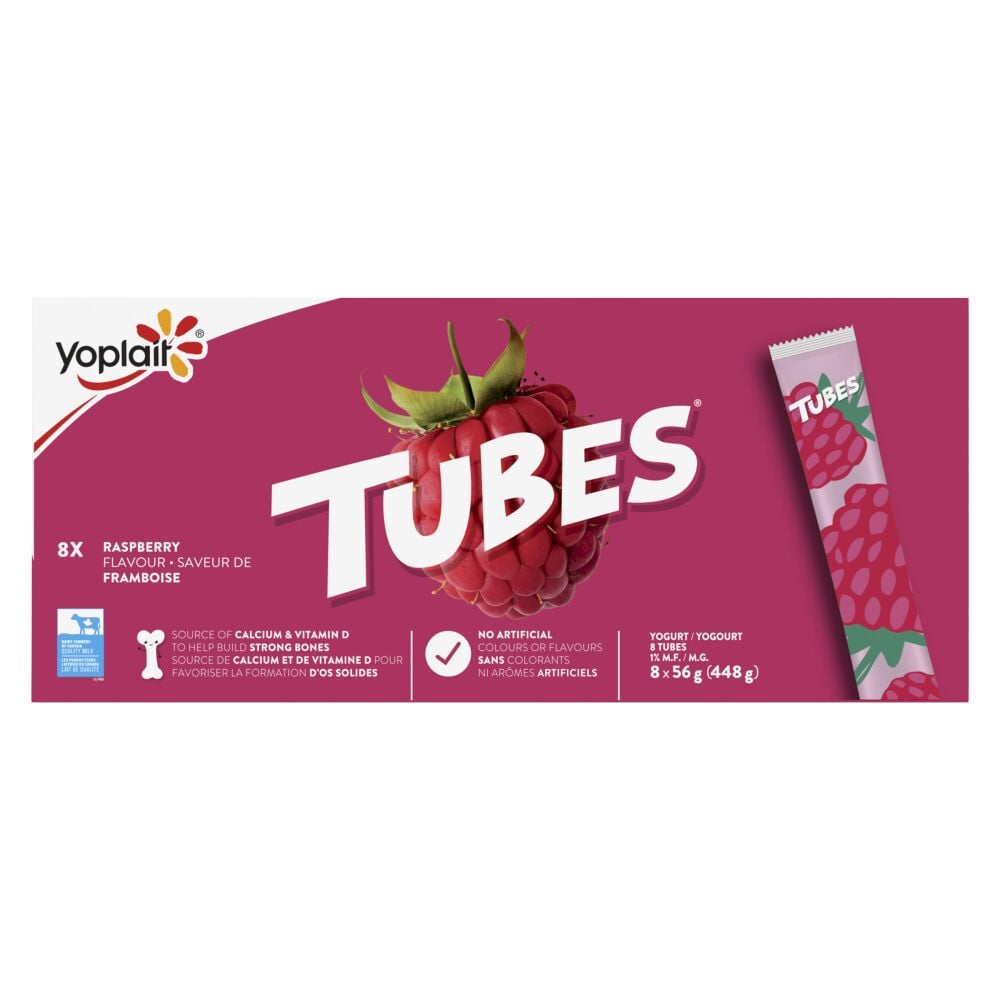 Tubes Raspberry Drinkable Yogurt 1% M.F. 8x56g