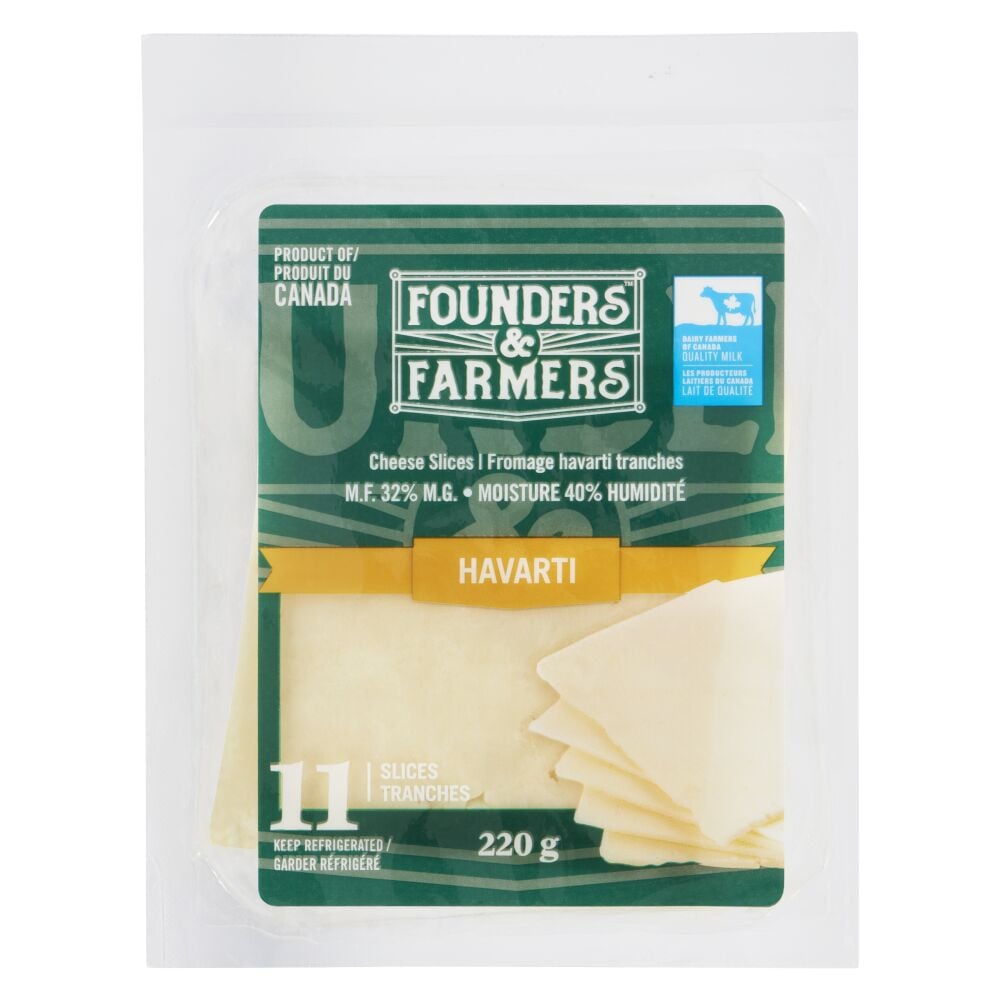 Founders & Farmers Sliced Havarti 220g