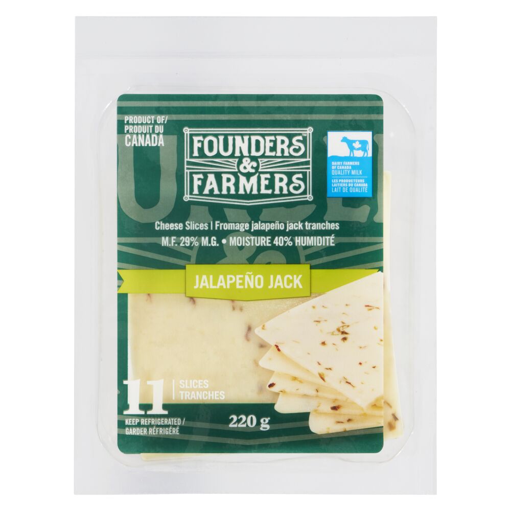 Founders & Farmers Sliced Monterey Jack Jalapeño 220g