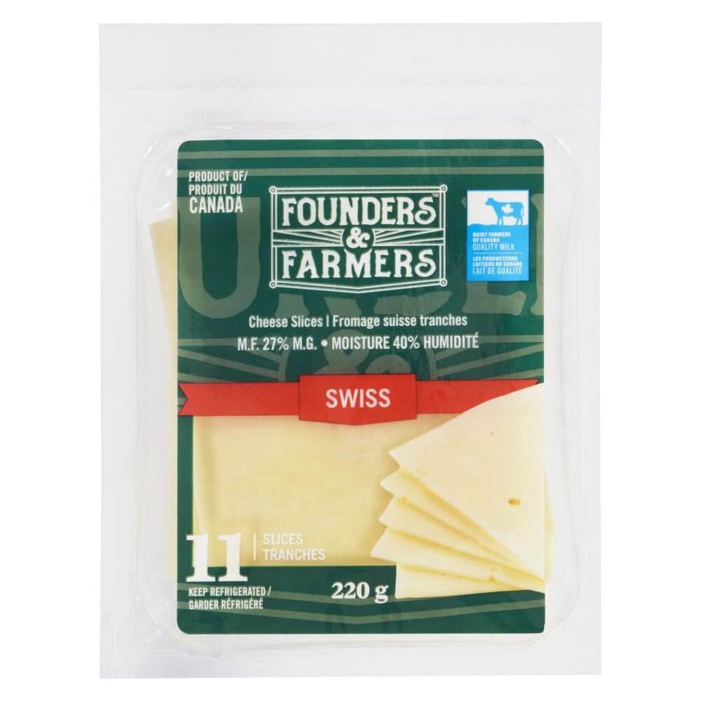 Founders & Farmers Sliced Swiss 220g