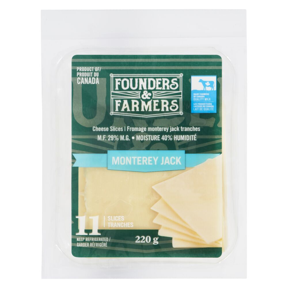 Founders & Farmers Sliced Monterey Jack 220g