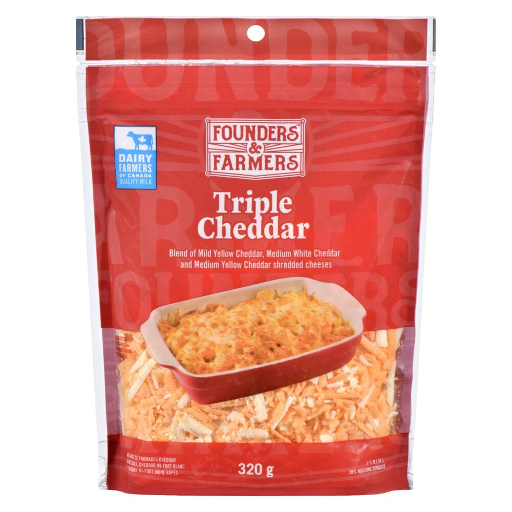 Founders & Farmers Shredded Triple Cheddar 320g
