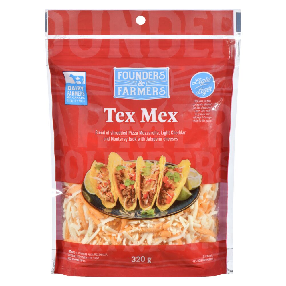 Founders & Farmers Shredded Light Tex Mex Cheese 320g