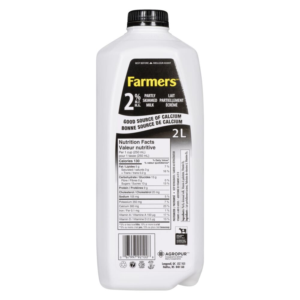 Farmers Partly Skimmed Milk 2% M.F. 2L