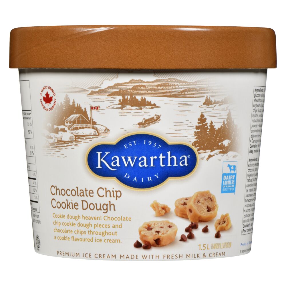 Kawartha Dairy Chocolate Chip Cookie Dough Ice Cream 1.5L