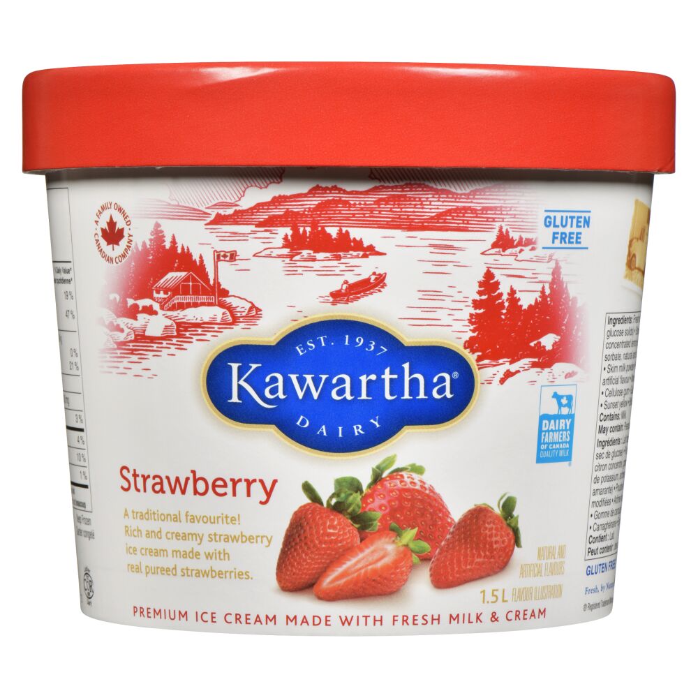 Kawartha Dairy Strawberry Ice Cream 1.5L | Canadian Goodness