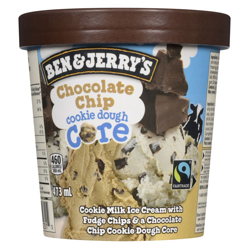 Ben & Jerry's Chocolate Chip Cookie Dough Core Ice Cream 473ml