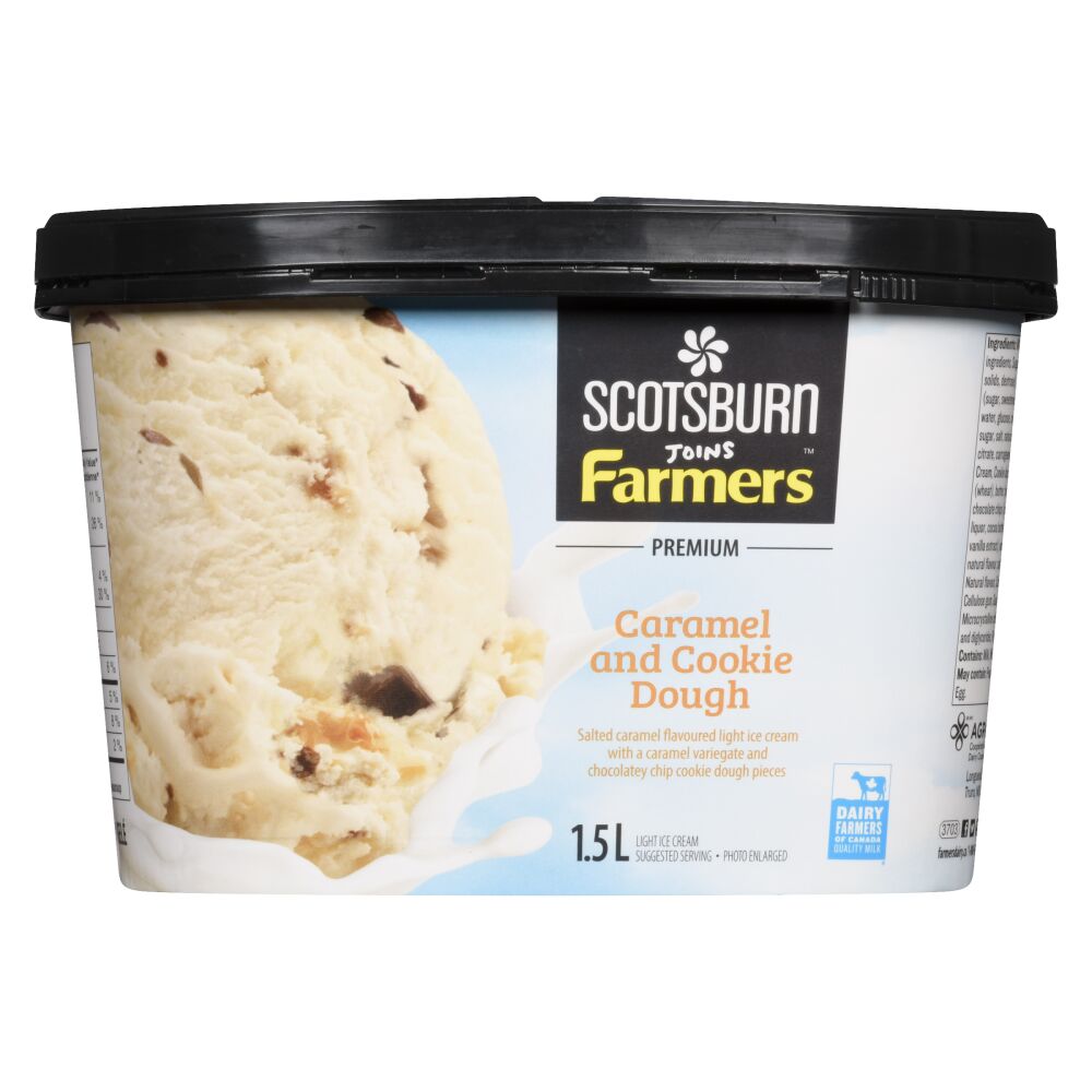 Scotsburn Joins Farmers Caramel And Cookie Dough Ice Cream 1.5L