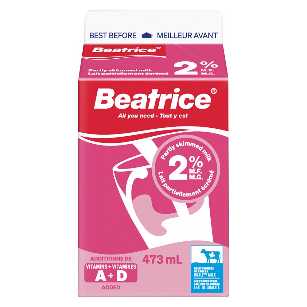 Beatrice Partly Skimmed Milk 2% M.F. 473ml