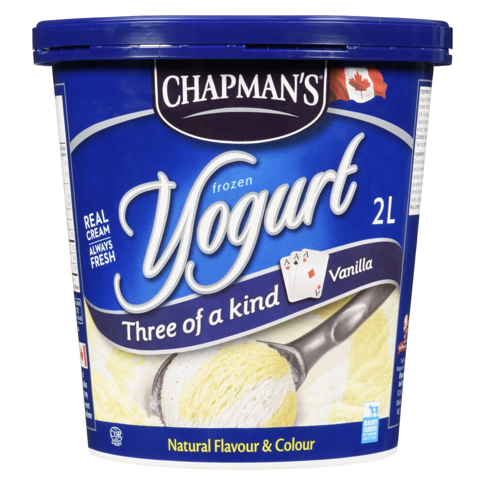 Chapman's Three Of A Kind Vanilla Frozen Yogurt 2L